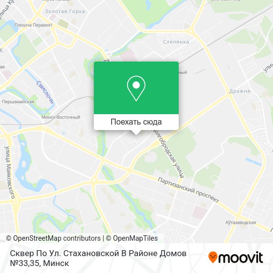 Карта Сквер По Ул. Стахановской В Районе Домов №33,35