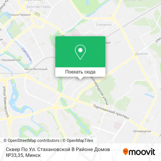 Карта Сквер По Ул. Стахановской В Районе Домов №33,35