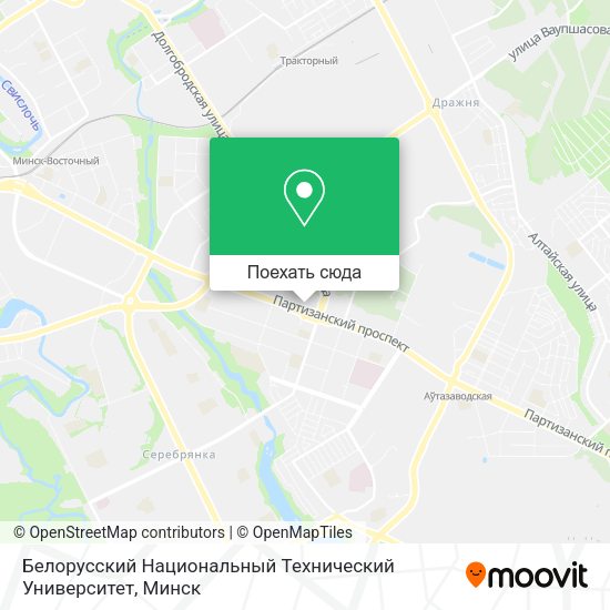 Карта Белорусский Национальный Технический Университет