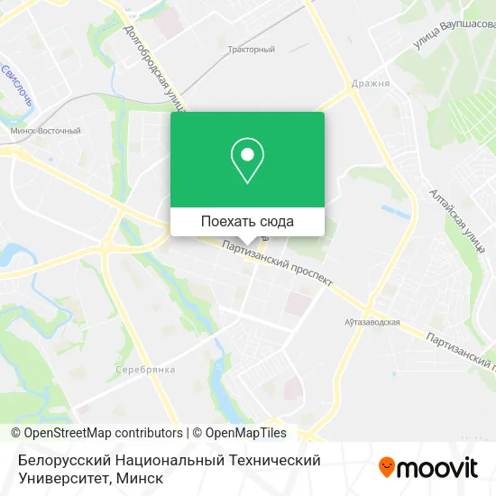 Карта Белорусский Национальный Технический Университет