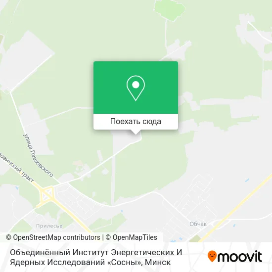 Карта Объединённый Институт Энергетических И Ядерных Исследований «Сосны»
