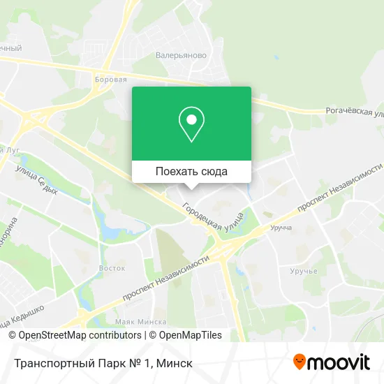 Карта Транспортный Парк № 1