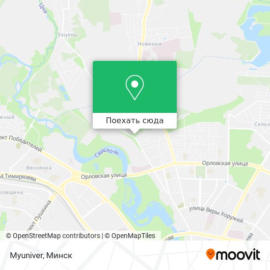 Карта Myuniver