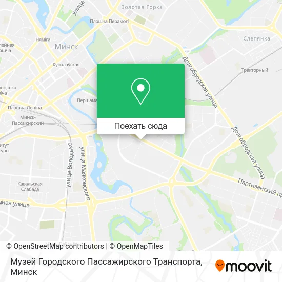 Карта Музей Городского Пассажирского Транспорта