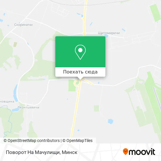 Карта Поворот На Мачулищи