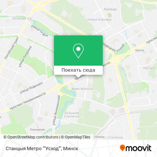 Карта Станцыя Метро ""Усход""