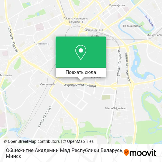Карта Общежитие Академии Мвд Республики Беларусь