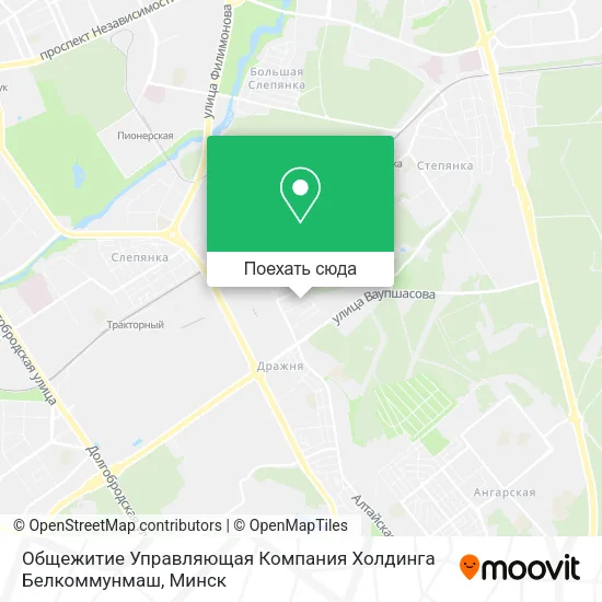 Карта Общежитие Управляющая Компания Холдинга Белкоммунмаш