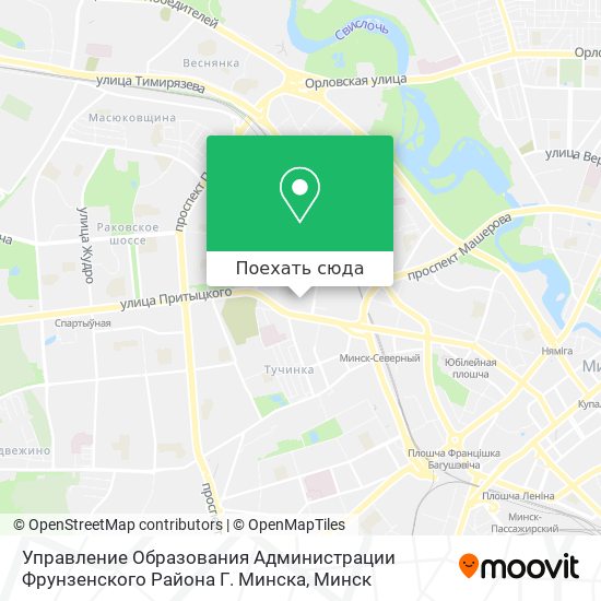 Карта Управление Образования Администрации Фрунзенского Района Г. Минска