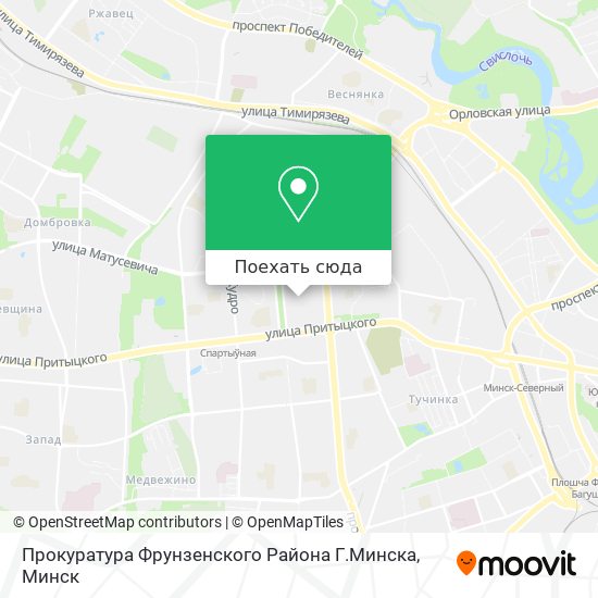 Карта Прокуратура Фрунзенского Района Г.Минска