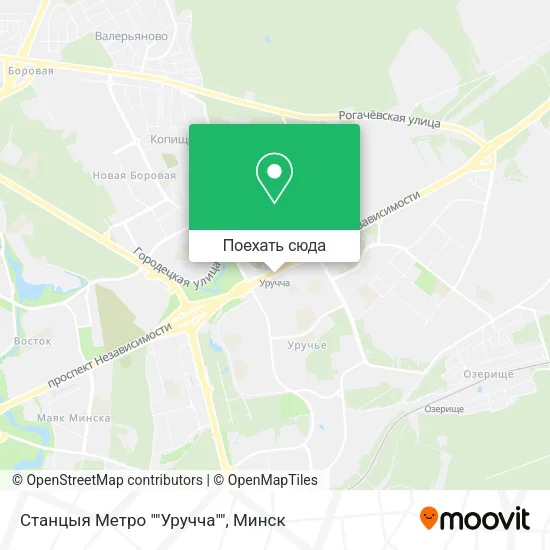 Карта Станцыя Метро ""Уручча""