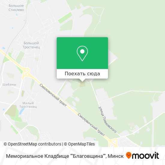 Карта Мемориальное Кладбище ""Благовщина""