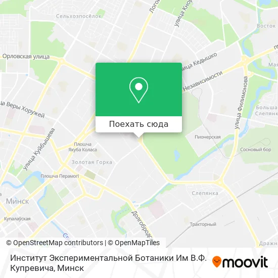 Карта Институт Экспериментальной Ботаники Им В.Ф. Купревича