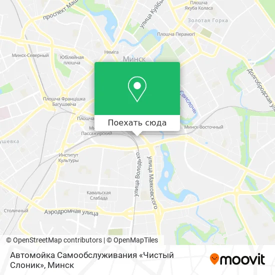 Карта Автомойка Самообслуживания «Чистый Слоник»