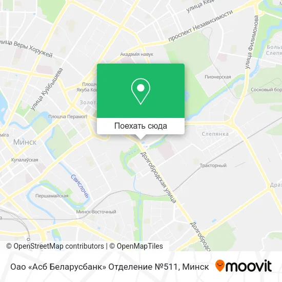 Карта Оао «Асб Беларусбанк» Отделение №511