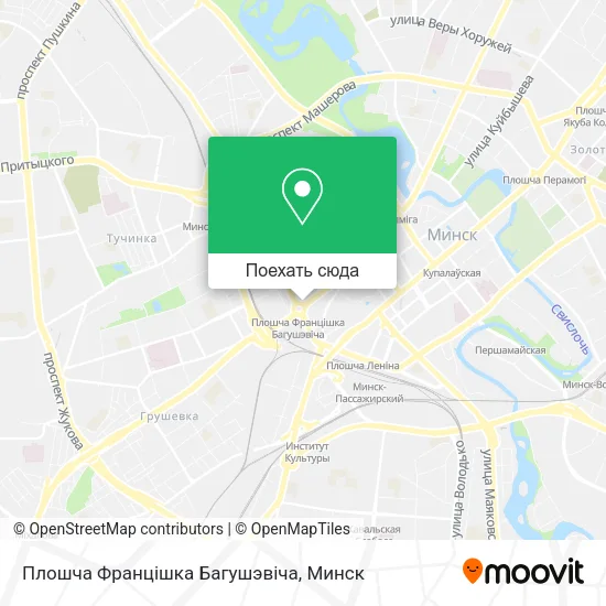 Карта Плошча Францішка Багушэвіча