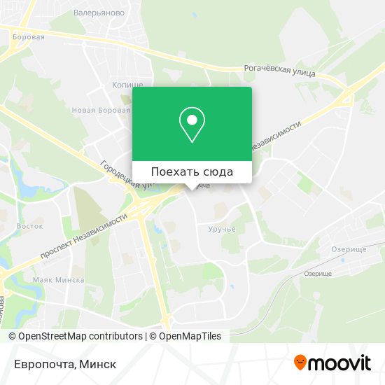 Карта Европочта