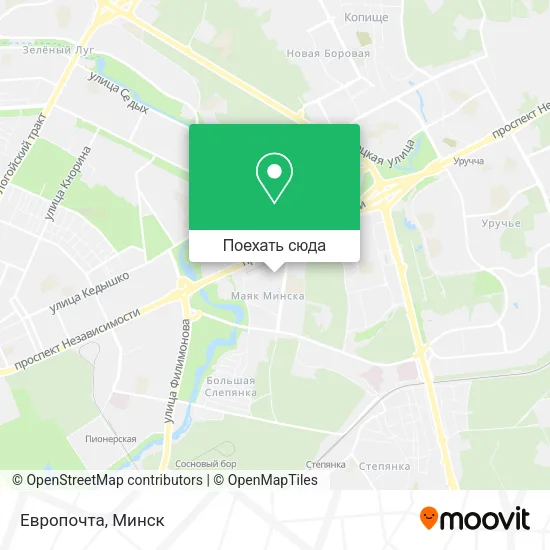Карта Европочта