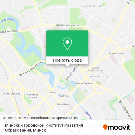 Карта Минский Городской Институт Развития Образования