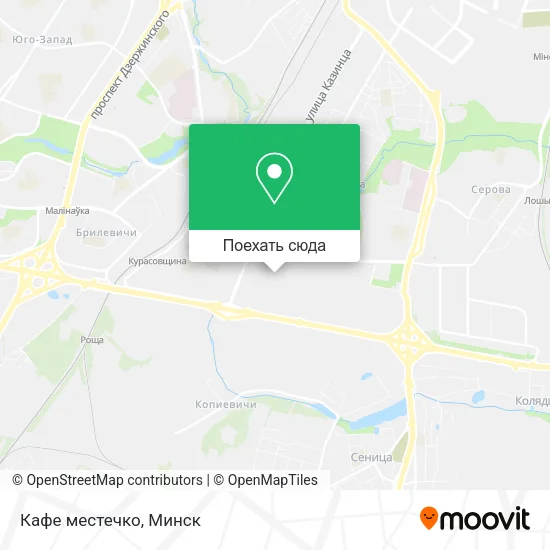 Карта Кафе местечко