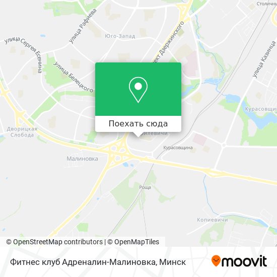Карта Фитнес клуб Адреналин-Малиновка