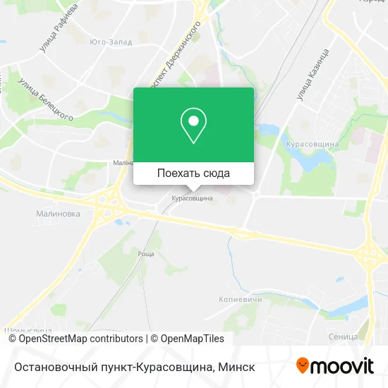 Карта Остановочный пункт-Курасовщина