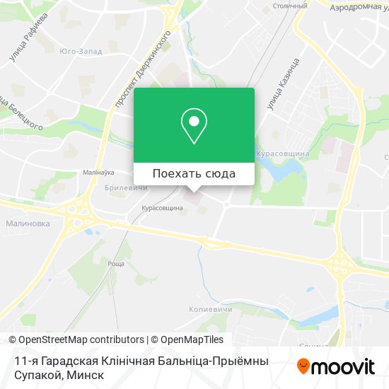 Карта 11-я Гарадская Клінічная Бальніца-Прыёмны Супакой