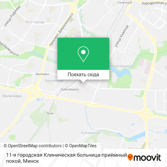 Карта 11-я городская Клиническая больница-приёмный покой