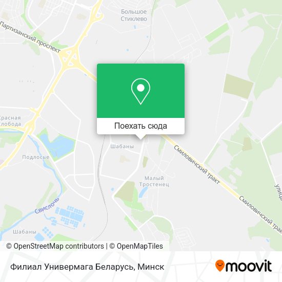 Карта Филиал Универмага Беларусь