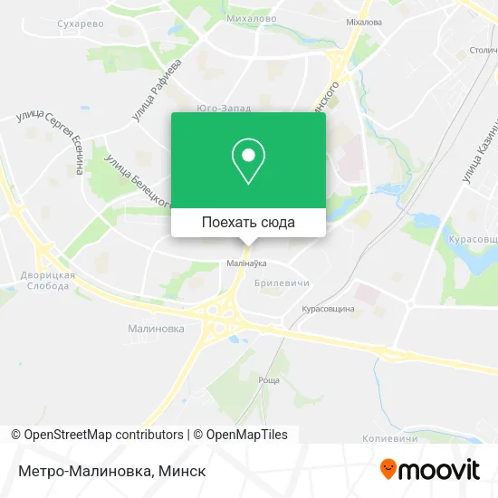 Карта Метро-Малиновка