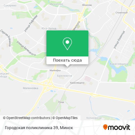 Карта Городская поликлиника 39