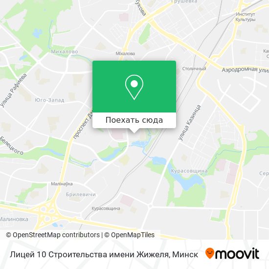 Карта Лицей 10 Строительства имени Жижеля