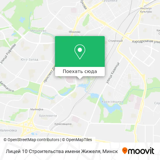 Карта Лицей 10 Строительства имени Жижеля