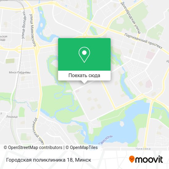 Карта Городская поликлиника 18
