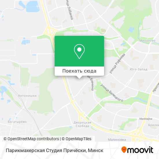 Карта Парикмахерская Студия Причёски