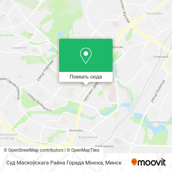 Карта Суд Маскоўскага Раёна Горада Мінска
