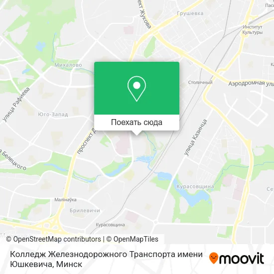 Карта Колледж Железнодорожного Транспорта имени Юшкевича