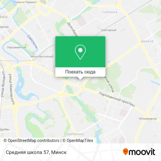 Карта Средняя школа 57