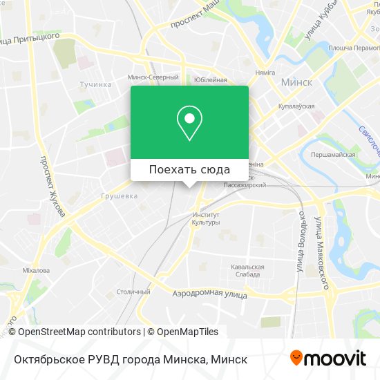 Карта Октябрьское РУВД города Минска