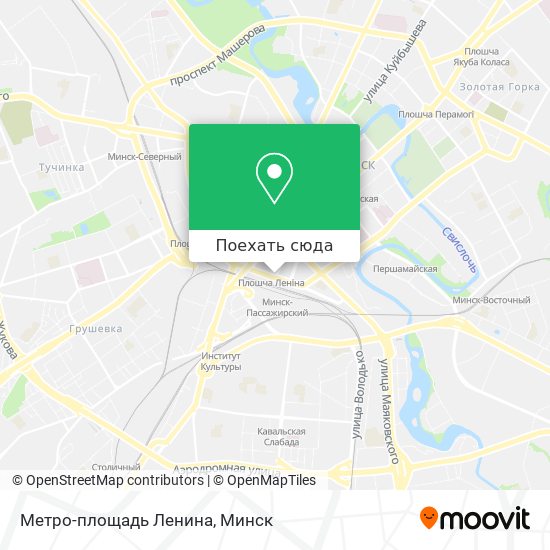 Карта Метро-площадь Ленина