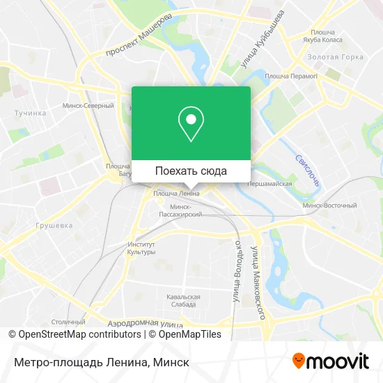 Карта Метро-площадь Ленина