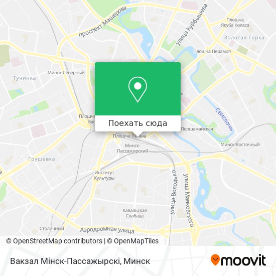 Карта Вакзал Мінск-Пассажырскі