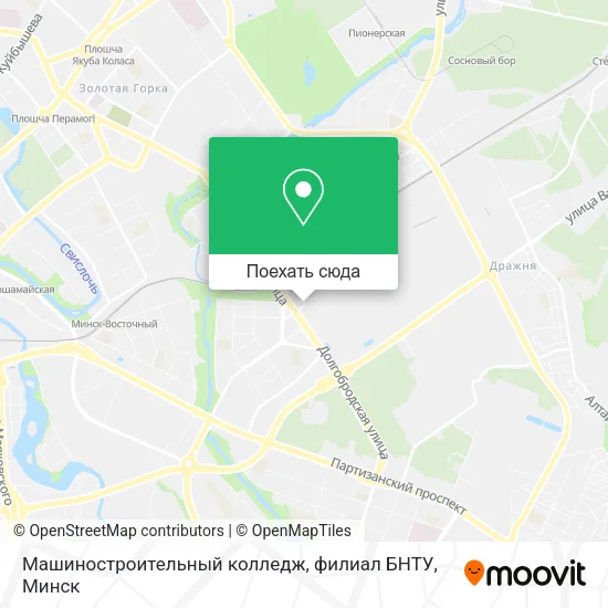 Карта Машиностроительный колледж, филиал БНТУ