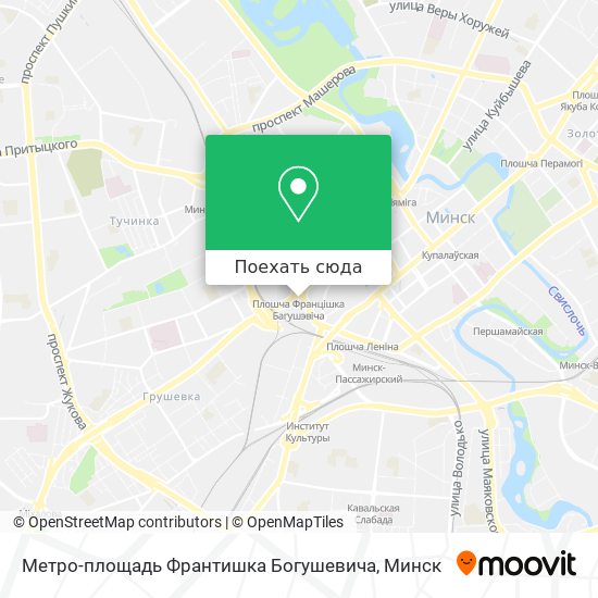 Карта Метро-площадь Франтишка Богушевича