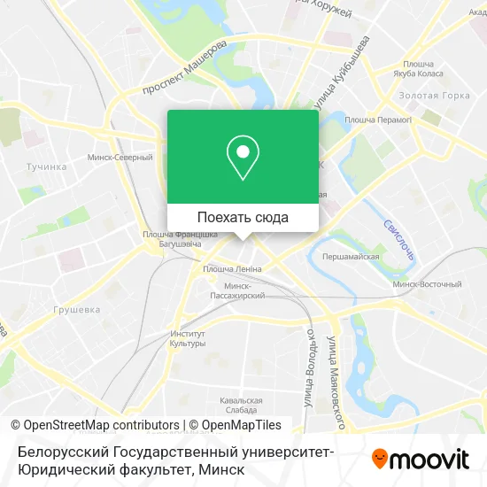 Карта Белорусский Государственный университет-Юридический факультет