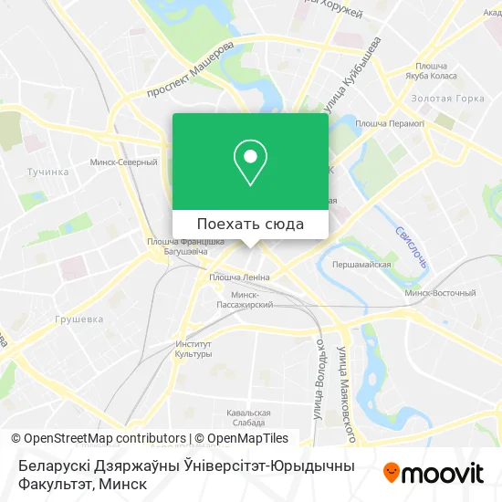 Карта Беларускі Дзяржаўны Ўніверсітэт-Юрыдычны Факультэт