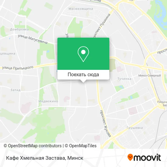 Карта Кафе Хмельная Застава