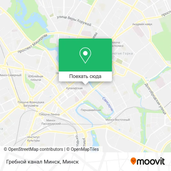 Карта Гребной канал Минск