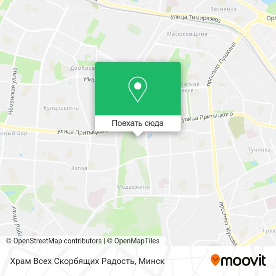 Карта Храм Всех Скорбящих Радость