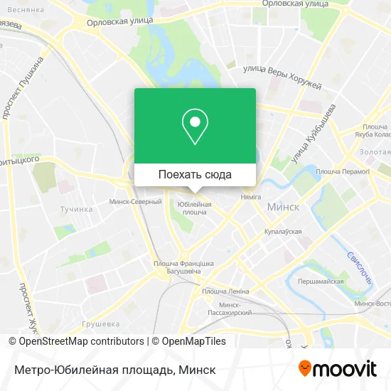 Карта Метро-Юбилейная площадь